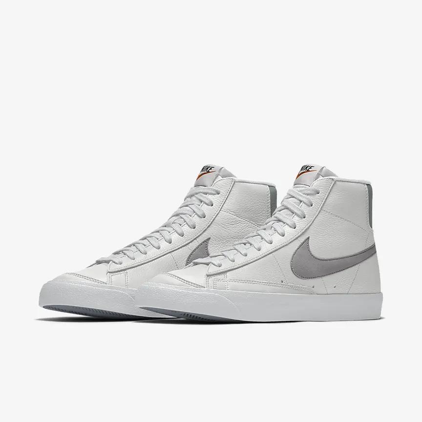 Giày Nike Blazer Mid '77 By You Nam Trắng Xám